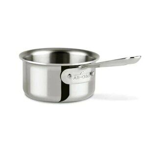 NEW! All-clad D3 Stainless Steel 1 qt Open Sauce Pan
